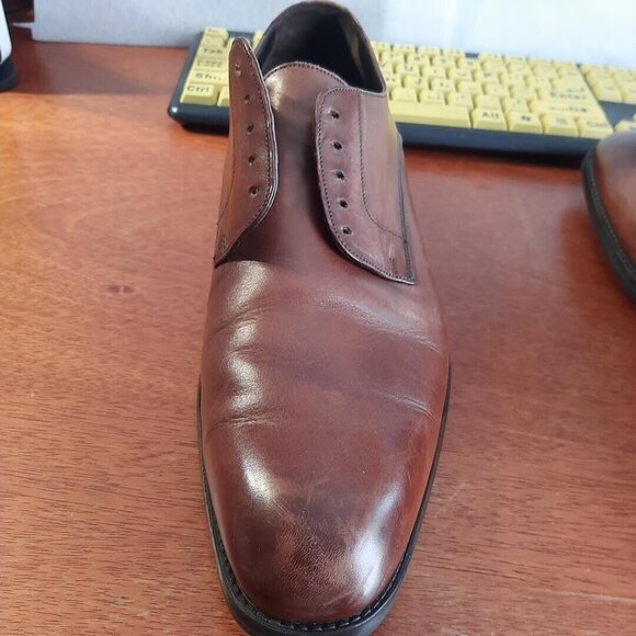 To Boot New York Adam Derrick Men Brown Oxford Leather Dress Shoe Sz10.5 Prelove
